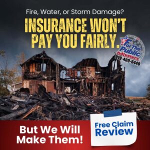 Fire Insurance Claims Adjuster - Public Adjuster NC