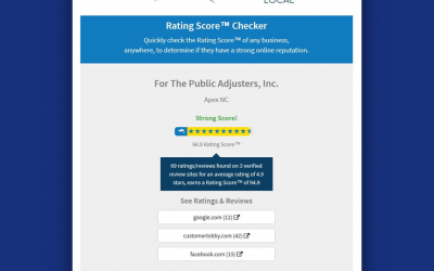 Top Rated Public Adjuster Reviews Receives 94.9% Rating Score For NC Claim Help
