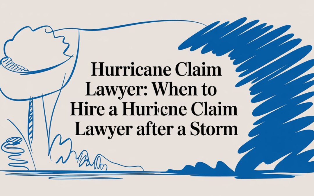 Hurricane Claim Lawyer: When to Fight Your Insurance Company After a Storm
