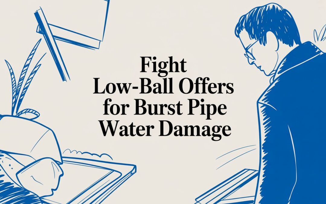 Fight Low-Ball Offers and Denials for Burst Pipe Water Damage Claim Help