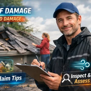 insurance claim roof damage wind