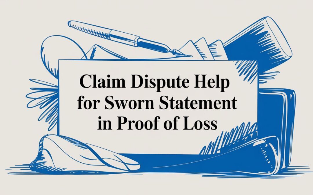 Claim Dispute Help for Sworn Statement in Proof of Loss: How to Fight Back