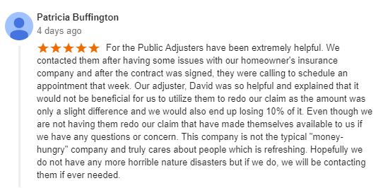 For The Public Adjusters, Inc. - Raleigh NC Reviews