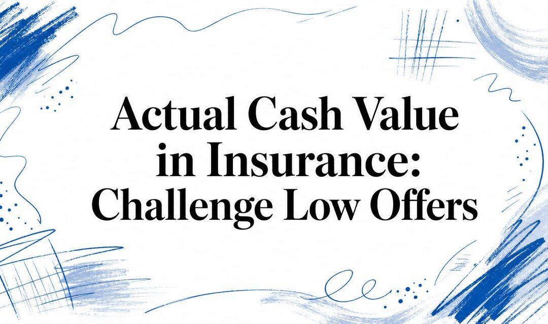 Actual Cash Value in Insurance: Challenge Low Offers
