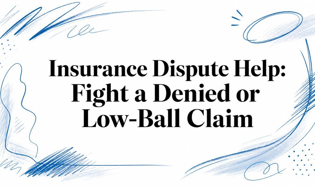 Insurance Dispute Help: Fight a Denied or Low-Ball Claim