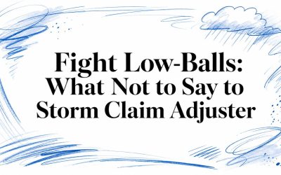 Fight Low-Balls: What Not to Say to Storm Claim Adjuster