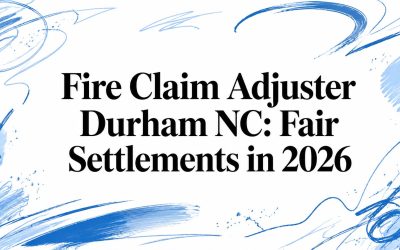 Fire Claim Adjuster Durham NC: Fair Settlements in 2026
