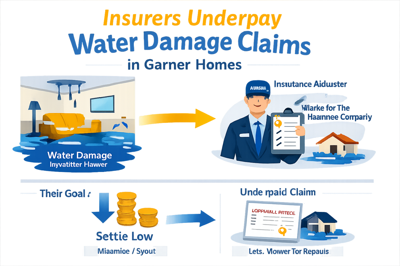 Water Damage Claim Help Garner Infographic — Water Damage Claim Help Garner explained, NC