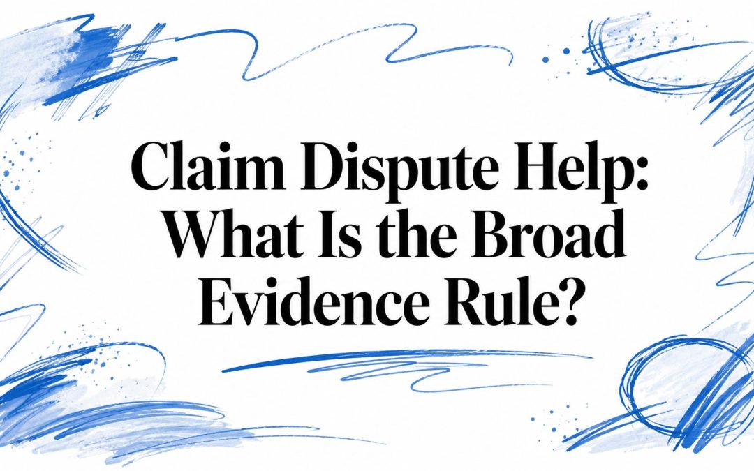 Claim Dispute Help: What Is the Broad Evidence Rule?