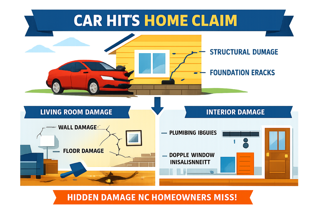 Car Hits Home Claim Infographic