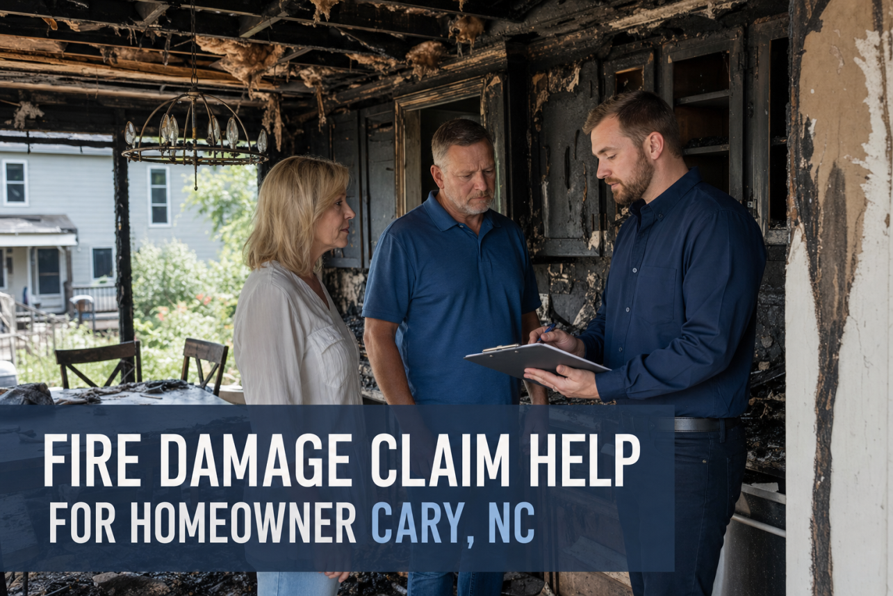 Fire Damage Claim Help For Homeowner Cary NC — My insurance company already sent an adjuster and made an offer. Is it too late to bring in a public adjuster?.