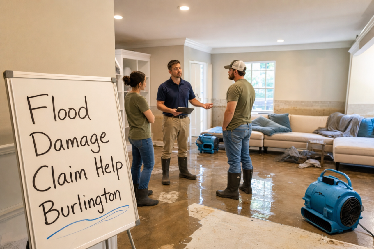 Flood Damage Claim Help Burlington, NC — The flood adjuster's number is thousands below my contractor's estimate — which one is right?. This gap is the single most common problem we see. The carrier's.