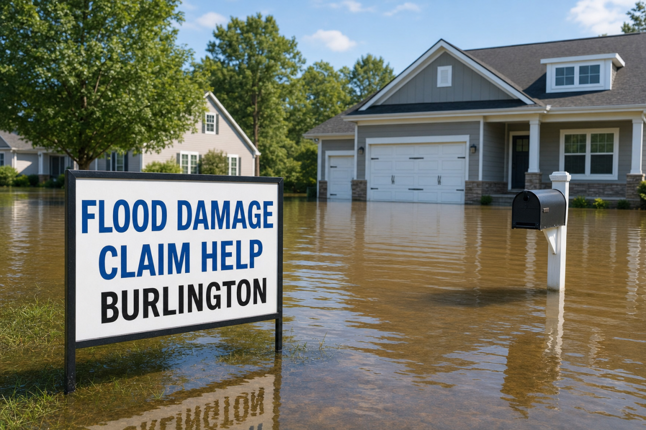 Flood Damage Claim Help Burlington, NC — How does flood damage claim help Burlington NC actually work, and what does a public adjuster do for me?.