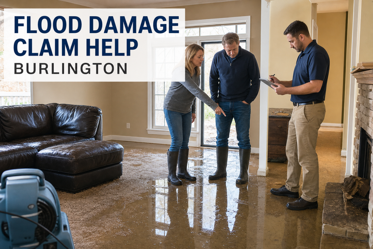 Flood Damage Claim Help Burlington, NC — My homeowners policy denied my water damage claim. Can a Burlington public adjuster still help?.