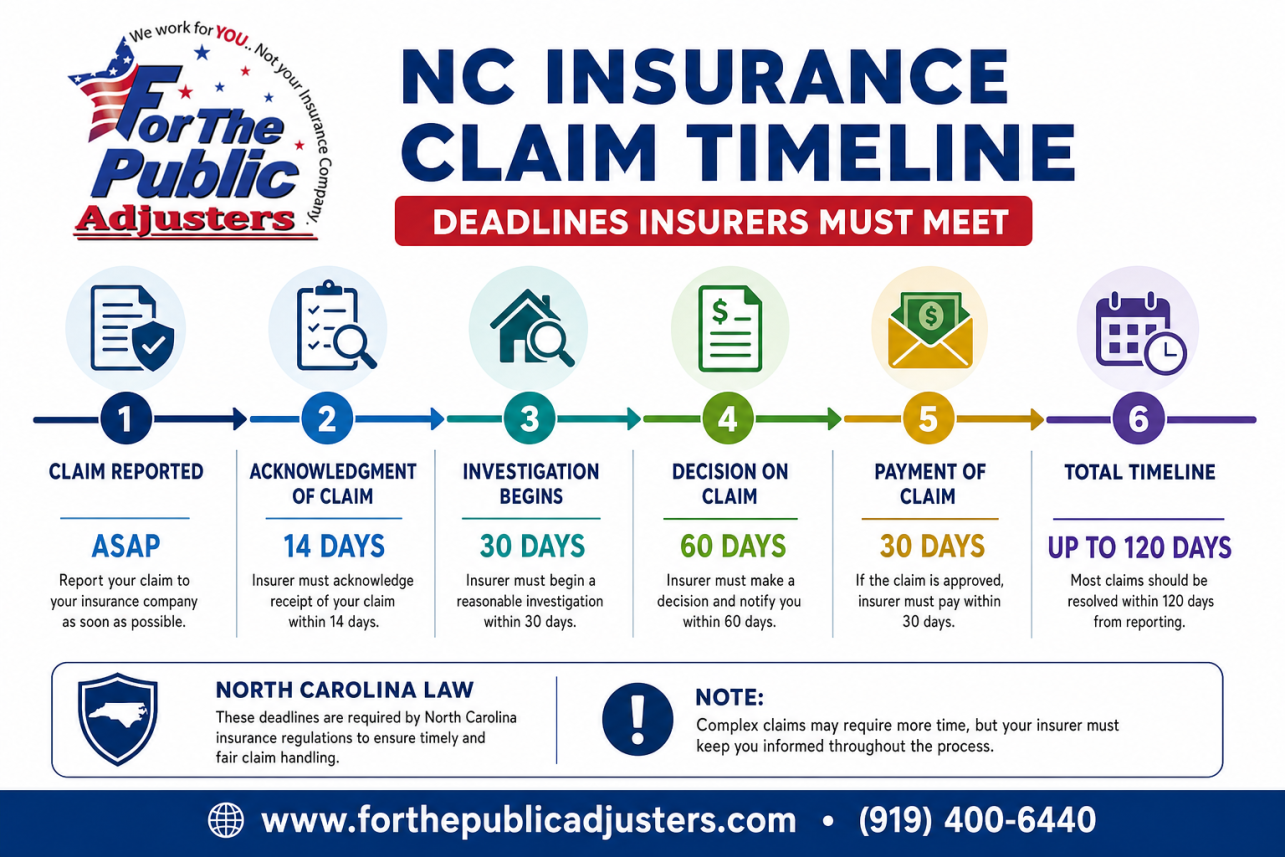 Nc Insurance Claim Timeline Infographic