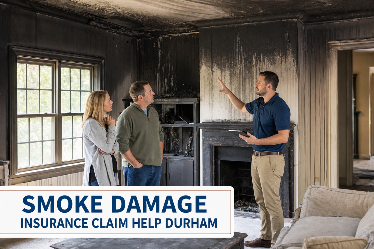 Smoke Damage Insurance Claim Help Durham — What does a Durham public adjuster do differently on a smoke claim than my insurance company's adjuster?.