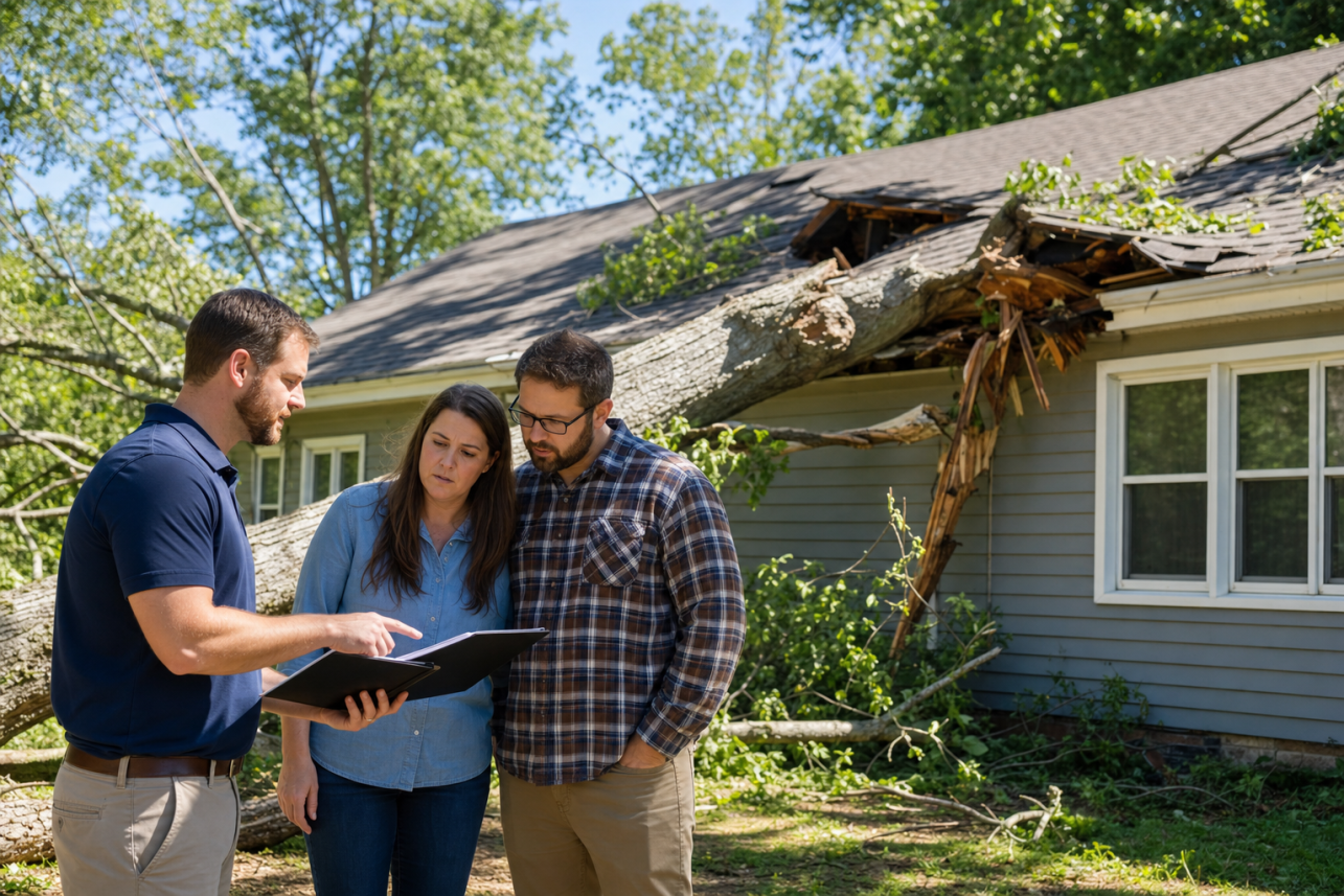 Tree Damage Insurance Claim Help Carrboro — Does my homeowners policy cover tree removal, or just the damage to my house?.