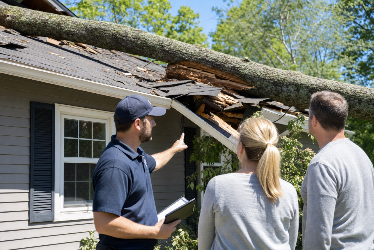 Tree Damage Insurance Claim Help Hillsborough — The insurer's estimate stops at the shingles. The most common problem we see after a tree hits a Hillsborough home is a settlement offer that covers visible roo.