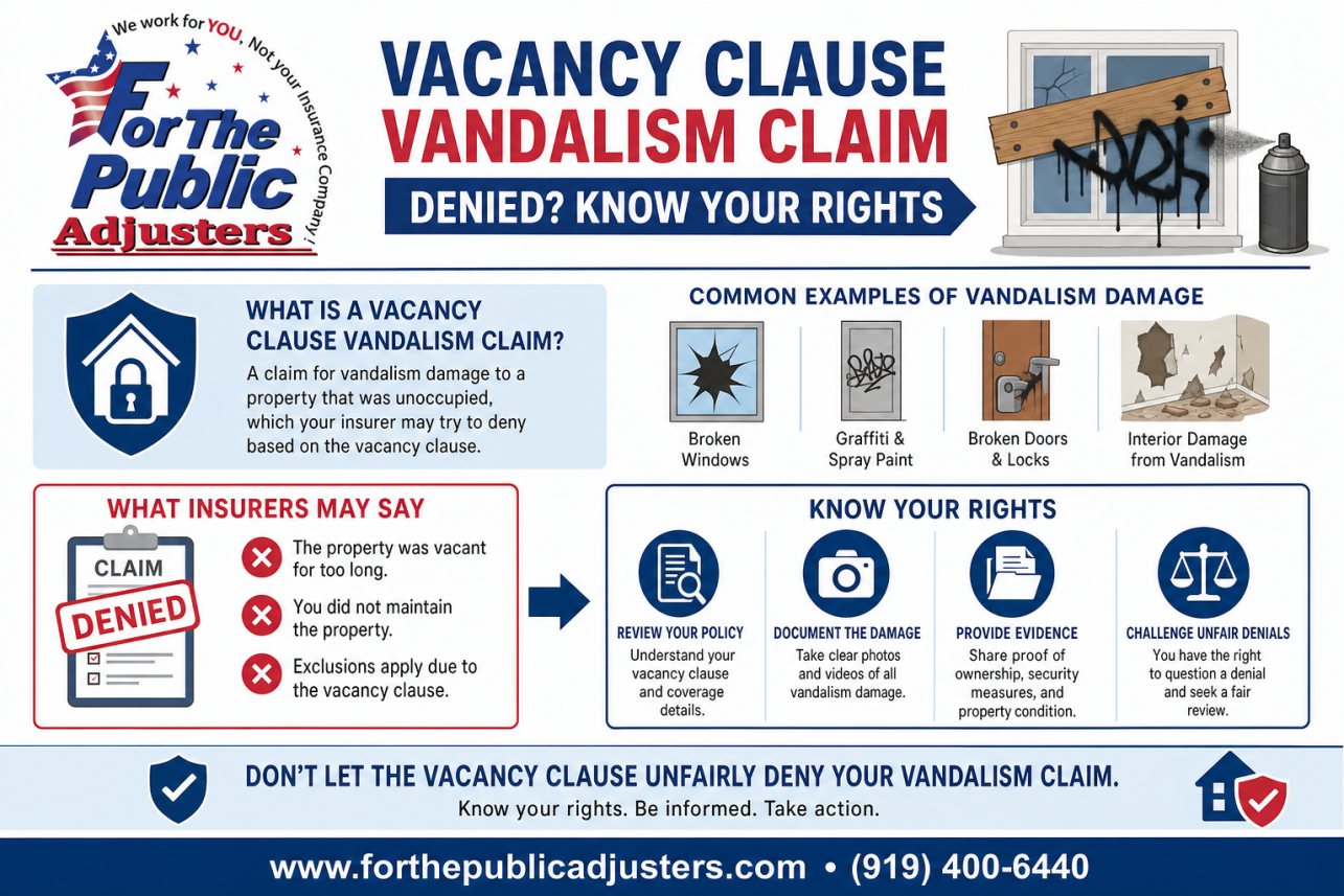 Vacancy Clause Vandalism Claim Infographic