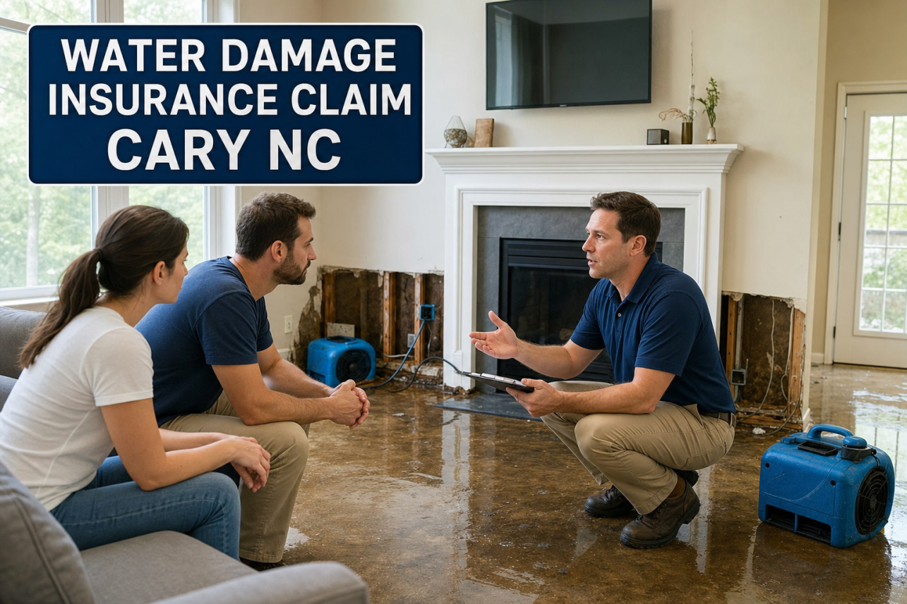 Water Damage Insurance Claim Cary NC — The First Offer on a Water Damage Insurance Claim Cary NC Is Often Too Low. Insurance company estimates frequently cover drying out the room and patching drywal.