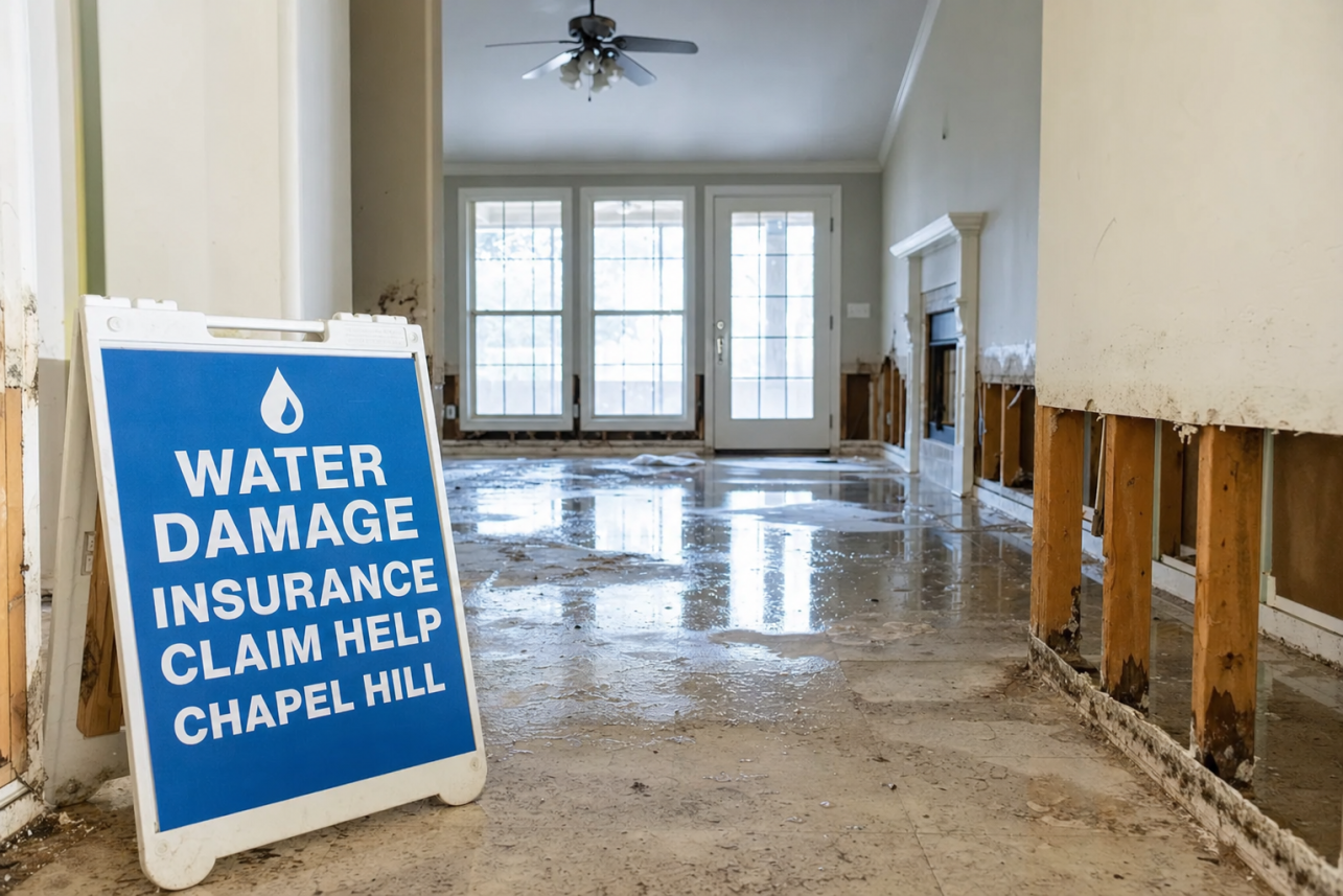 Water Damage Insurance Claim Help Chapel Hill — How does water damage insurance claim help chapel hill homeowners actually get paid more by their insurance company?.