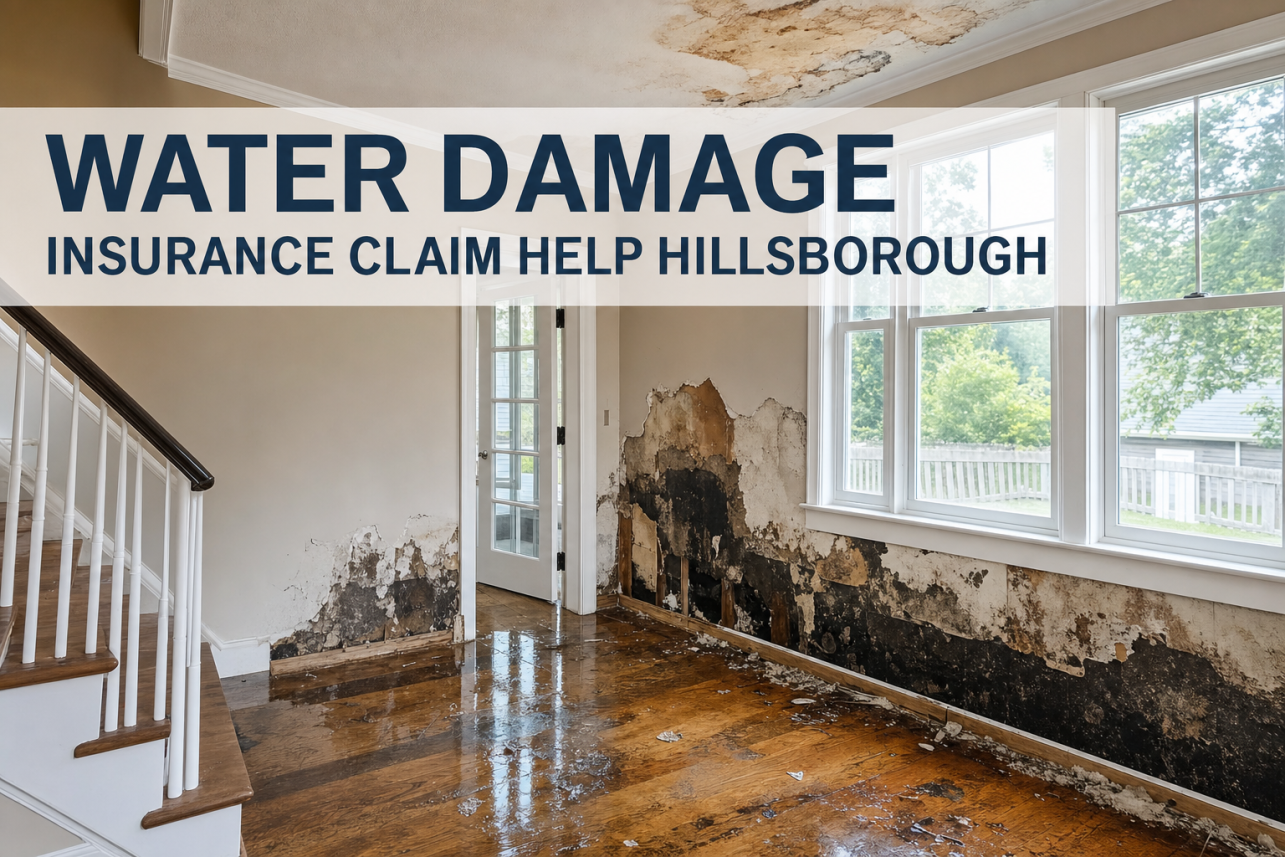 Water Damage Insurance Claim Help Hillsborough — Water damage insurance claim help Hillsborough services for local customers.