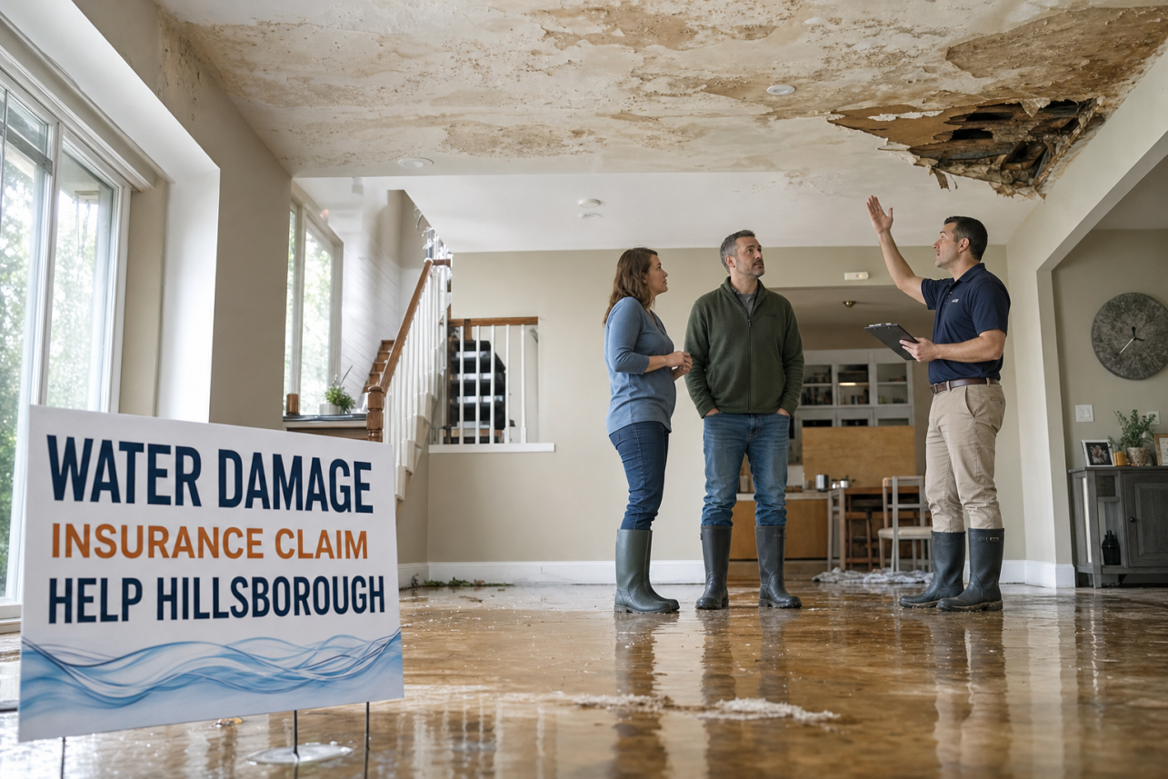 Water Damage Insurance Claim Help Hillsborough — My insurance company already sent an adjuster — why would I need my own?.