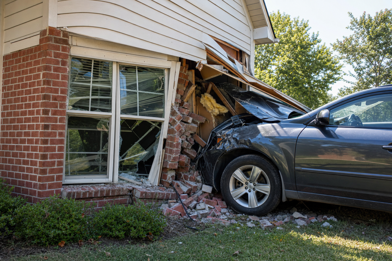 Car Hit My House Insurance Claim Burlington — Who pays when a car hits my house in Burlington — my homeowners insurance or the driver's auto policy?.