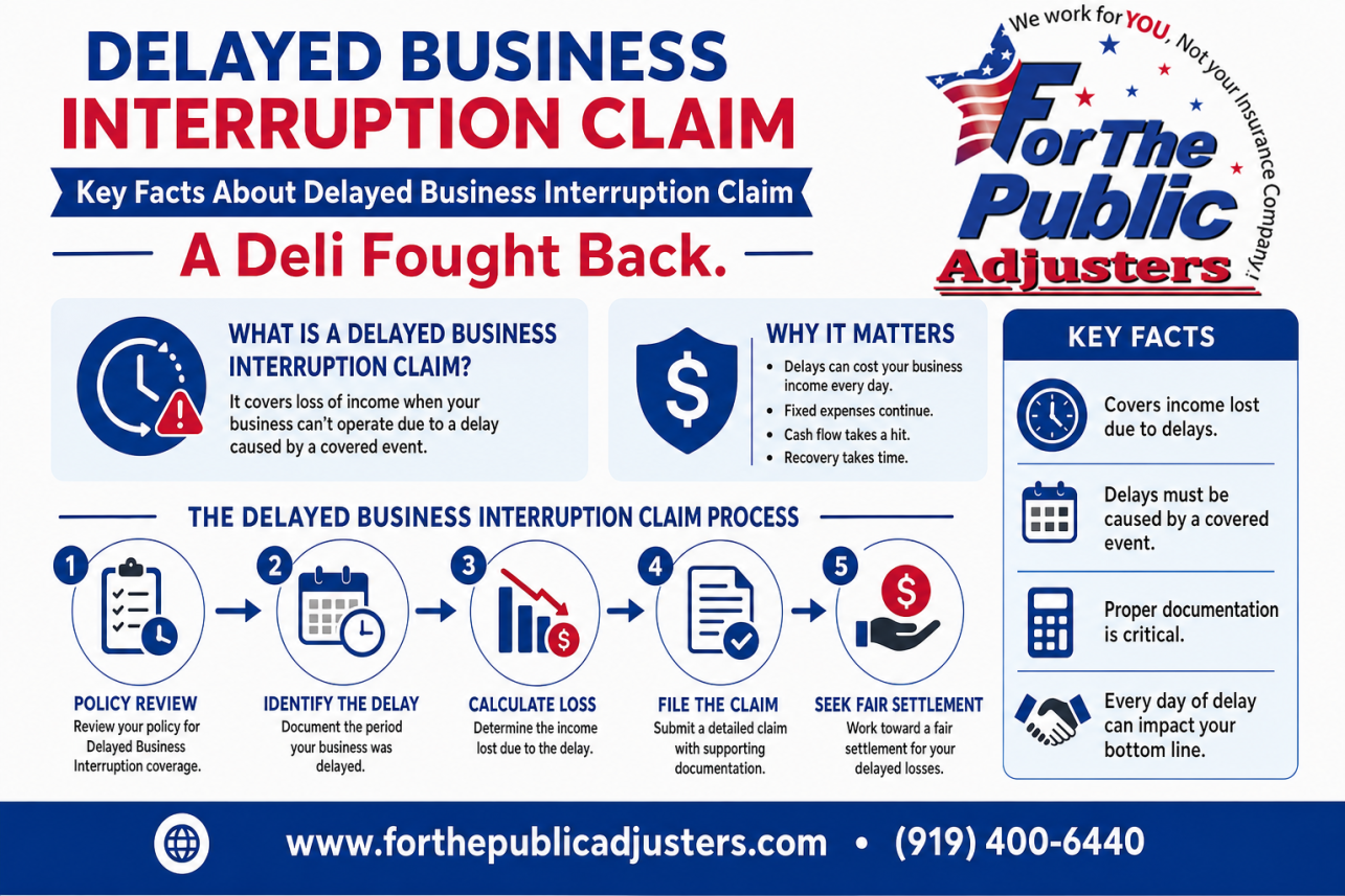 Delayed Business Interruption Claim Infographic