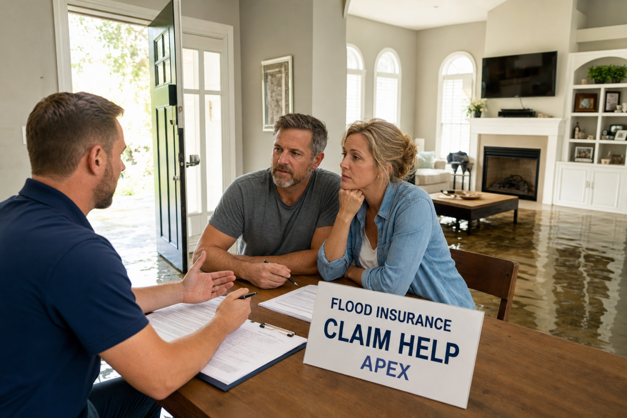 Flood Insurance Claim Help Apex — How does the flood claim process work in Apex, and what deadlines do I need to know?.