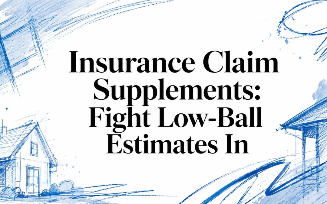 Insurance Claim Supplements: Fight Low-Ball Estimates In