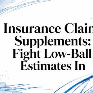 Insurance Claim Supplements - Ask a Public Adjuster in NC
