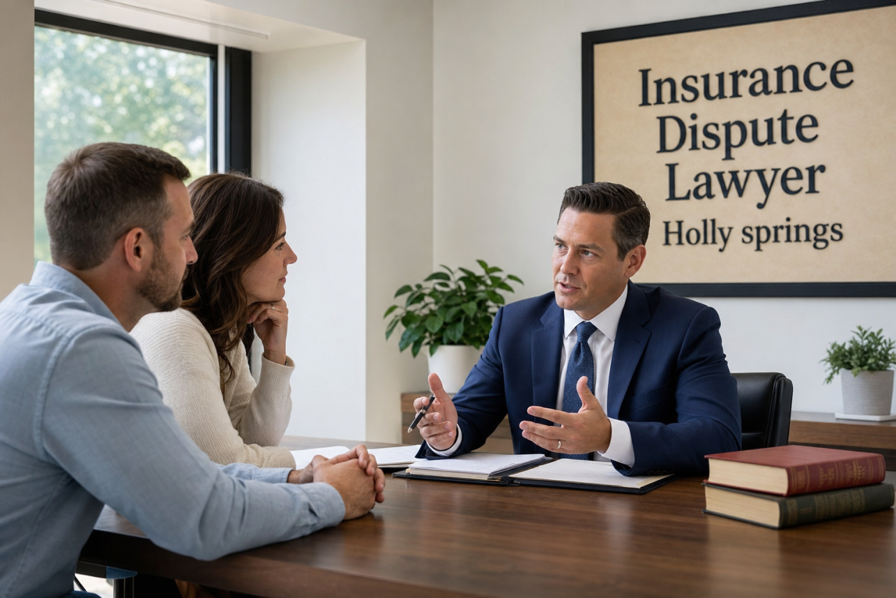 Insurance Dispute Lawyer Holly Springs — Won't a lawyer cost me a huge chunk of my settlement?. Often, yes. Litigation attorneys commonly charge contingency fees plus costs for experts, depositions, an.