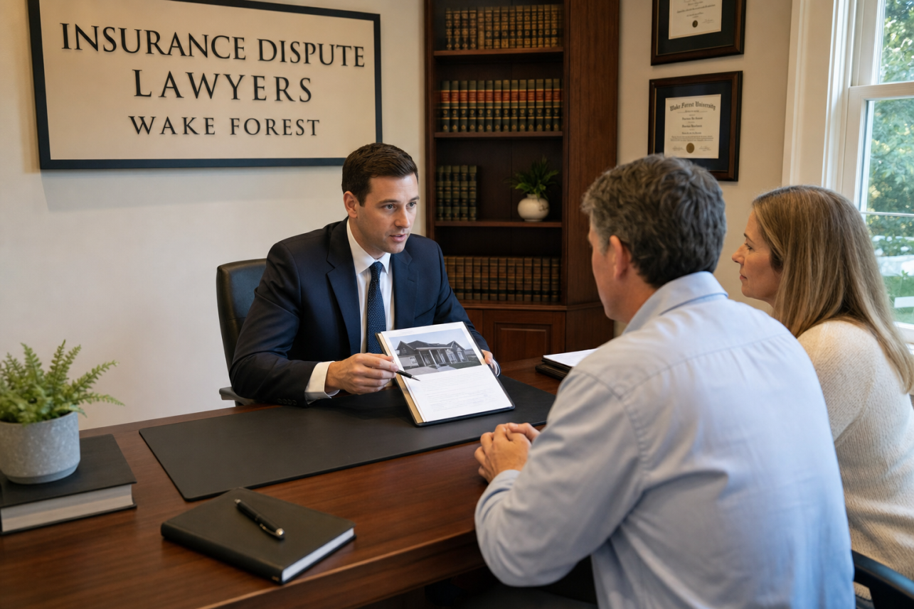 Insurance Dispute Lawyers Wake Forest — What types of insurance claims do you handle for Wake Forest property owners?.
