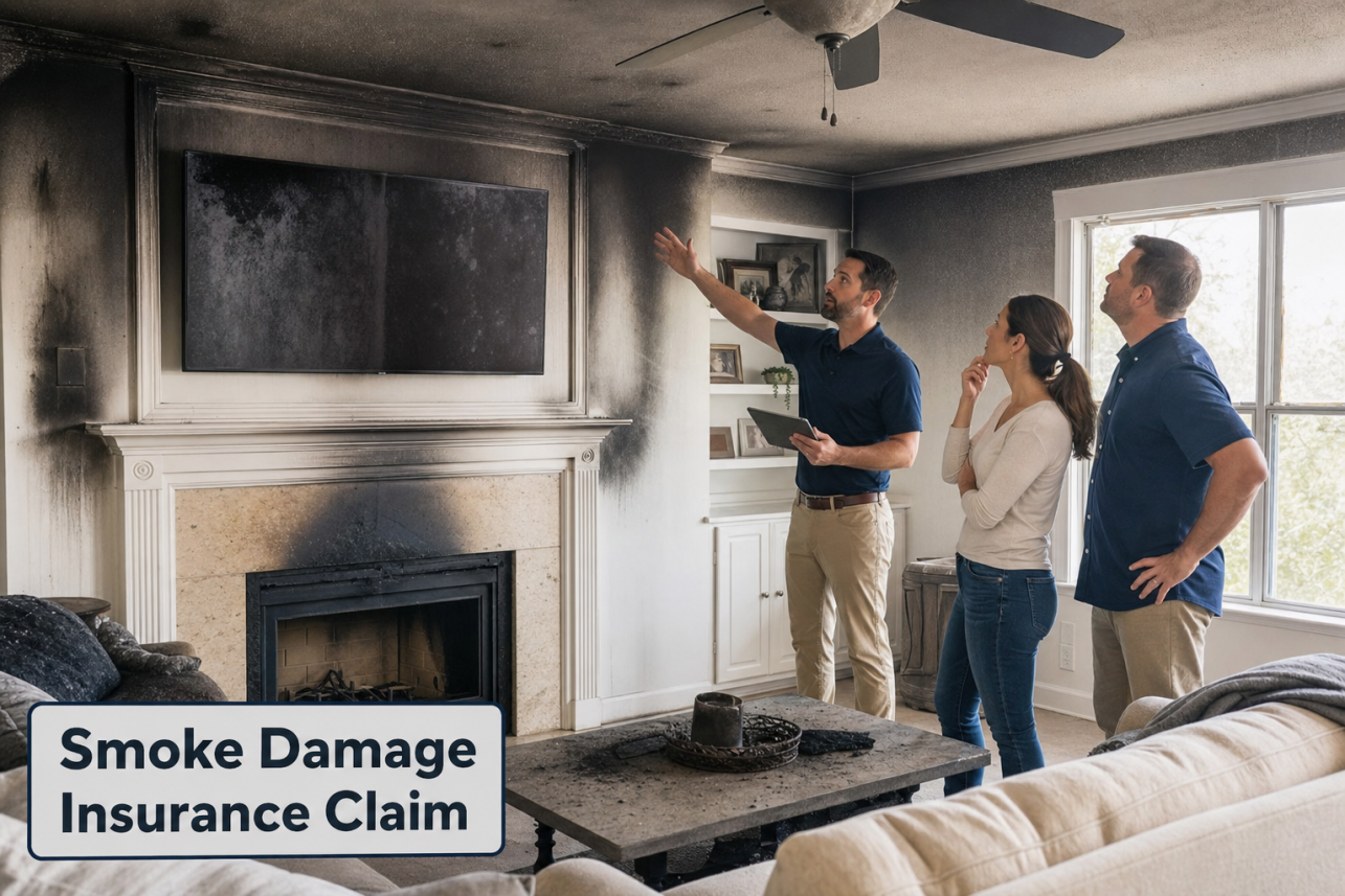 Smoke Damage Insurance Claim Holly Springs — My kitchen fire was small, but smoke got everywhere. Will insurance cover the whole house?.