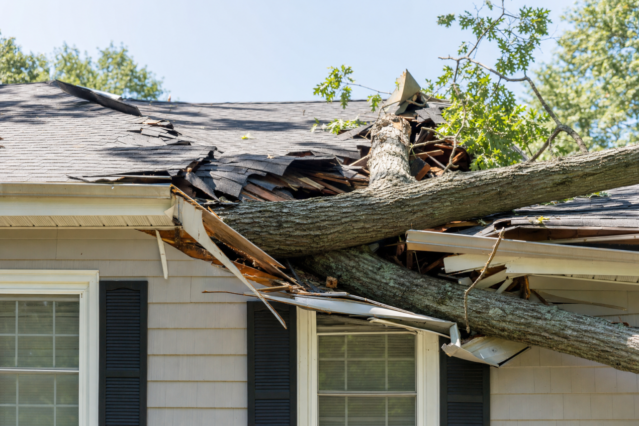 Tree Damage To House Pittsboro, NC — What should I do first after tree damage to house Pittsboro NC storms have caused?.
