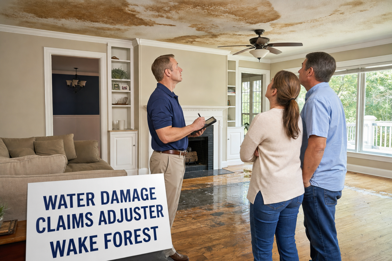 Water Damage Claims Adjuster Wake Forest, NC — The insurance company's offer won't come close to covering the repairs. This is the most common call we get. The insurer's estimate covers drying the carpet and.