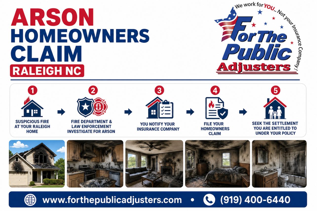 Arson Homeowners Claim Raleigh NC Infographic — When a fire in your Raleigh home is labeled suspicious, two things happen at once. The fire department and law enforcement run a criminal investigation, and you.