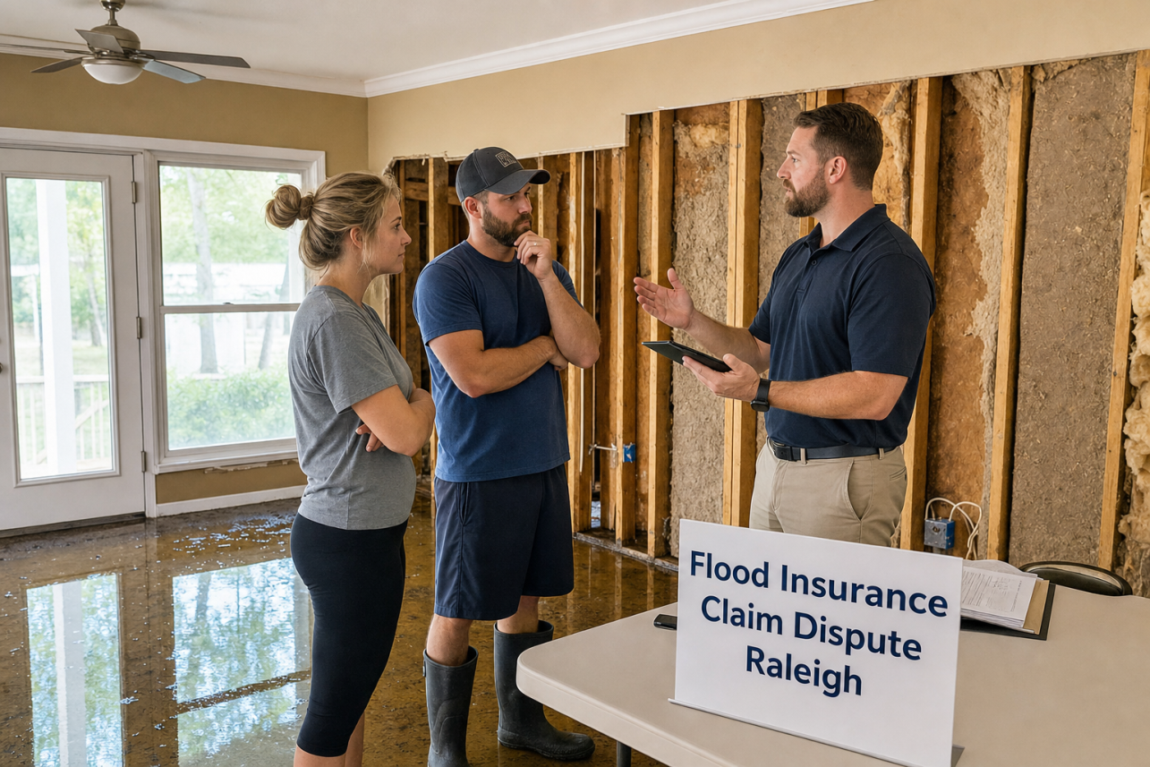 Flood Insurance Claim Dispute Raleigh — How does a public adjuster in Raleigh handle a disputed flood claim differently than I could on my own?.