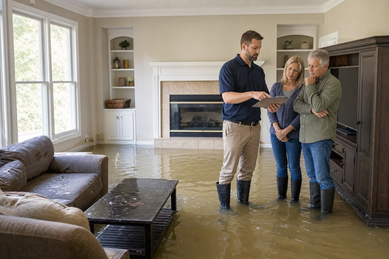 Flood Insurance Claim Help Garner — My Garner home flooded but the insurance company's offer seems low. Can you still get involved?.