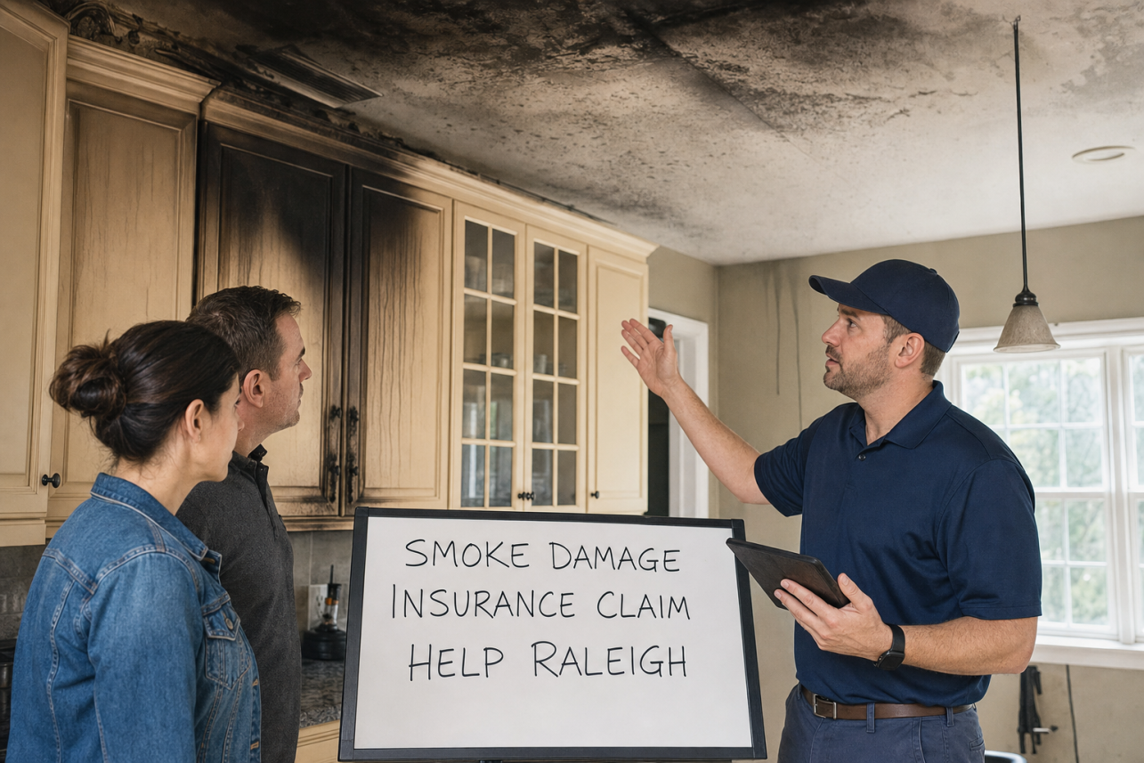 Smoke Damage Insurance Claim Help Raleigh — Is my payout really enough to clean and restore everything smoke touched?. This is the most common gap we find. The insurer's estimate covers wiping down visibl.