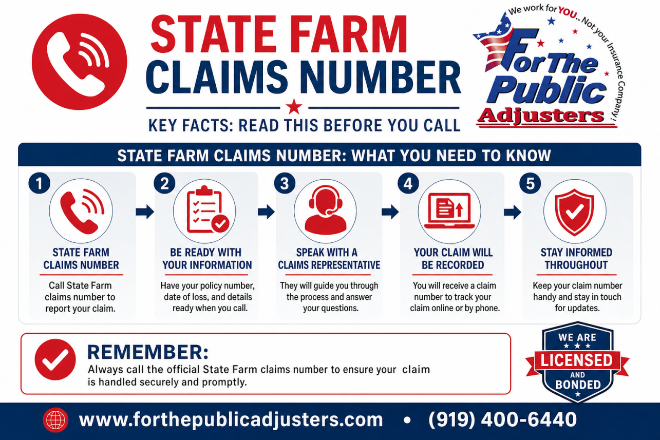 State Farm Claims Number Infographic