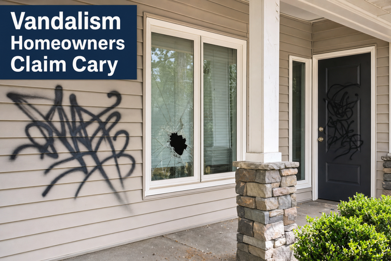 Vandalism Homeowners Claim Cary — Vandalism Homeowners Claim Cary services for local customers.