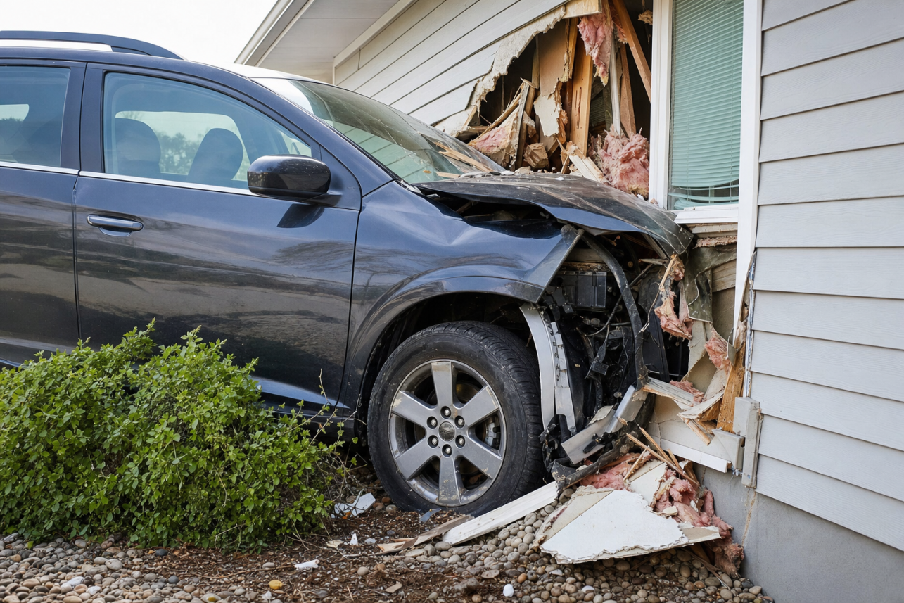 Car Hit My House
