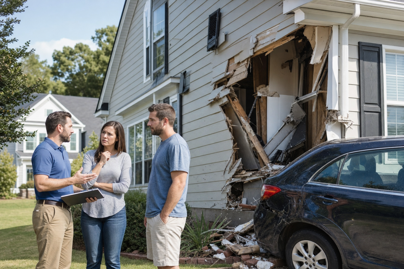 Car Hits Home Claim Morrisville NC — Why Is the Payout on a Car Hits Home Claim Morrisville NC So Low?. <p>The most common complaint we hear is a home insurance adjuster low ball offer that covers.