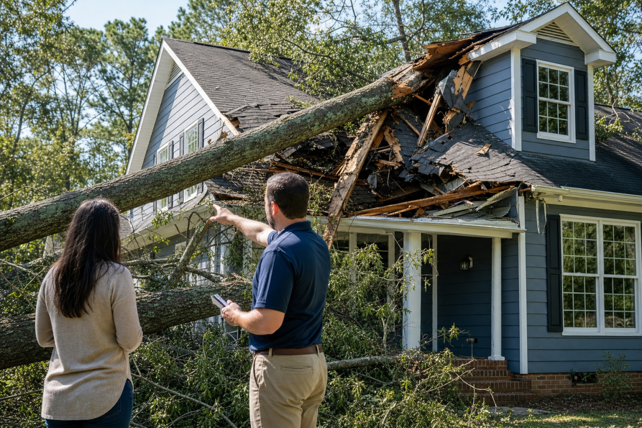 Tree Damage Claim Fuquay Varina Fuquay-varina — My neighbor's tree fell on my house in Fuquay-Varina. Whose insurance pays?.