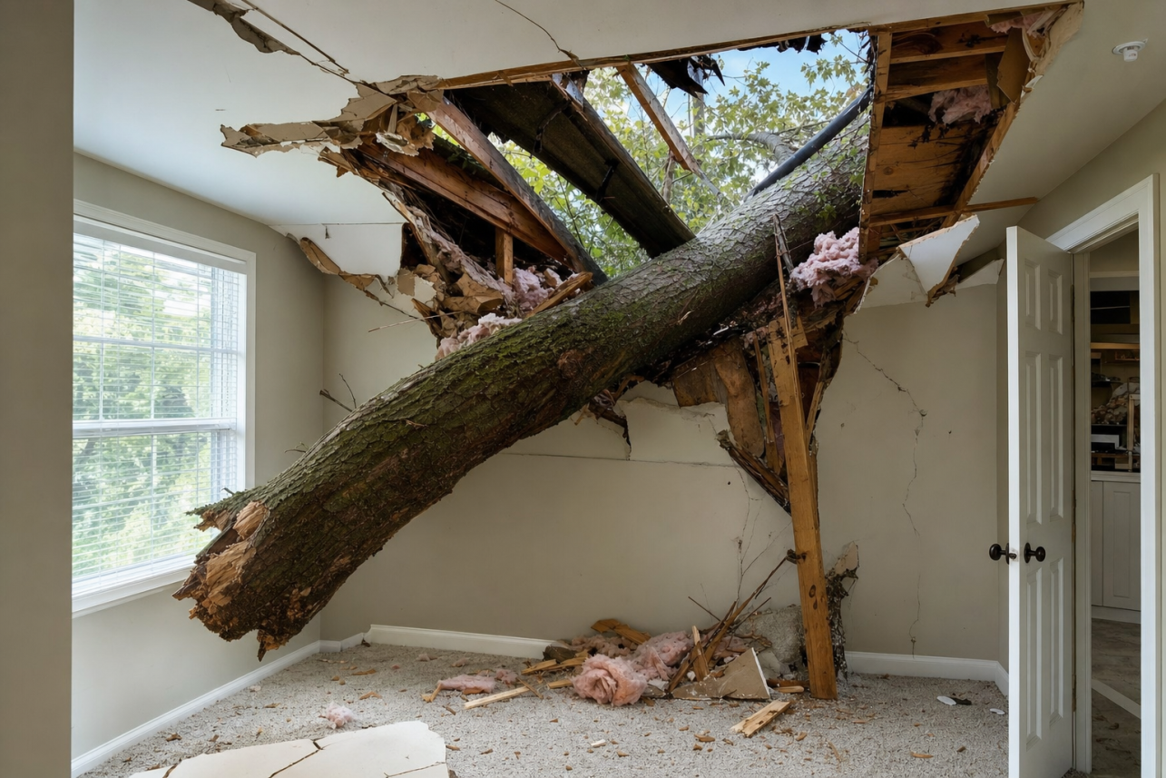 Tree Fell On House Insurance Claim Apex — Tree fell on house insurance claim apex services for local customers.